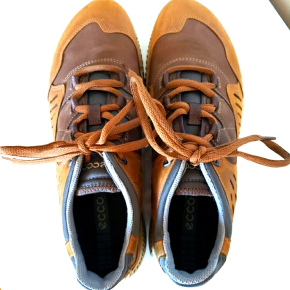 Ecco TerraWalk Leather Patch Trail Runner Camel Tan Athleisure Women Size 38 - Picture 4 of 9